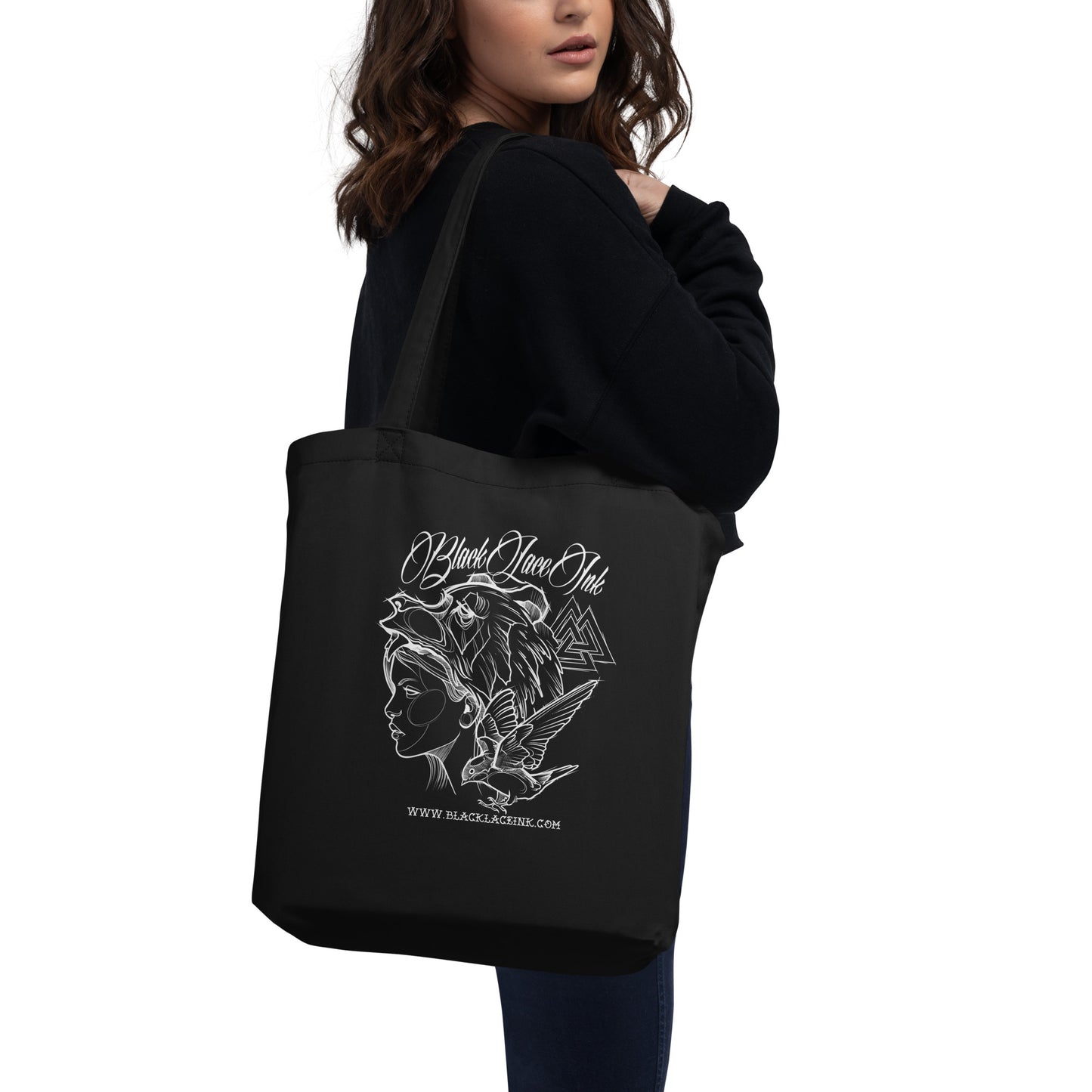 Black Lace Tote